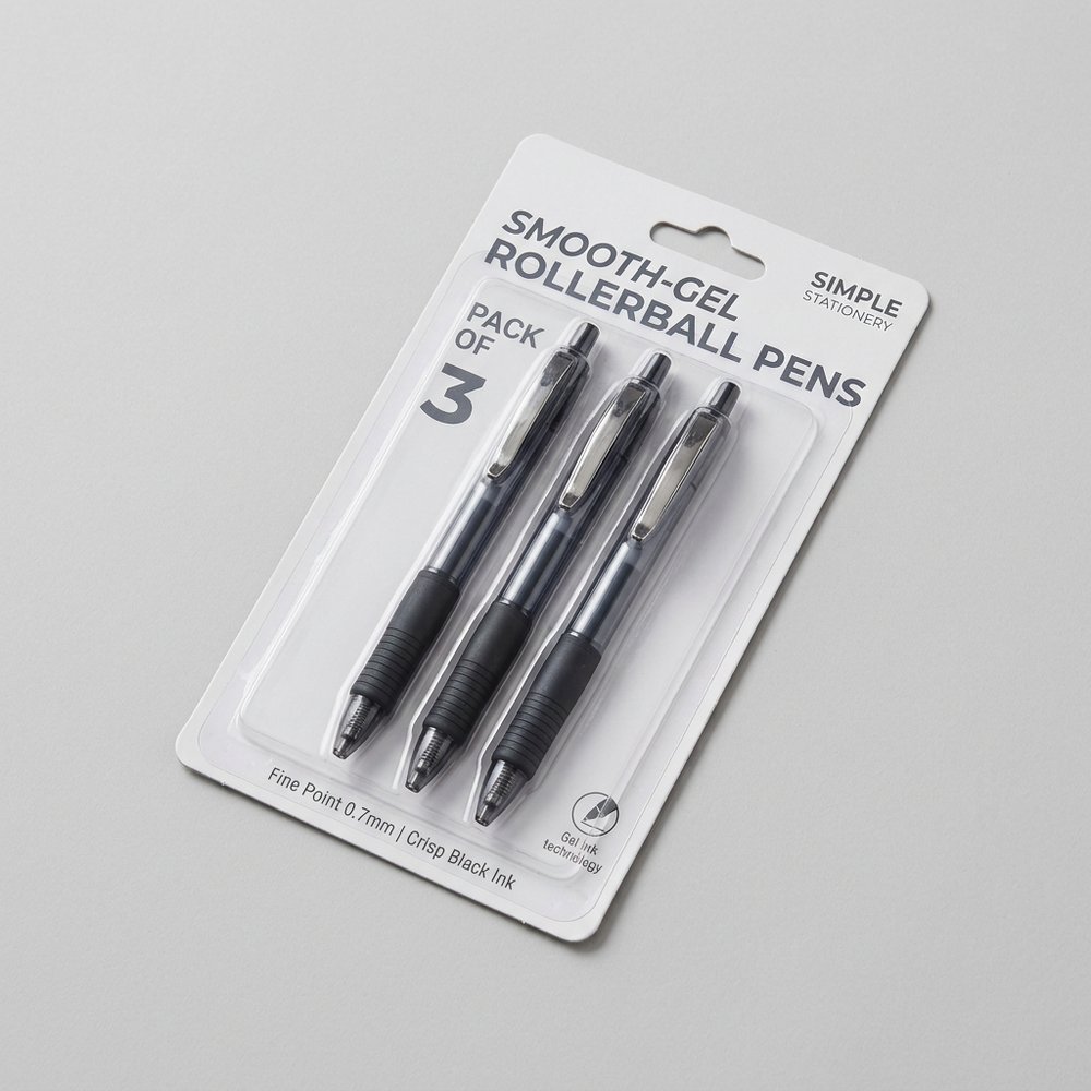 Smooth-gel rollerball pen (pack of 3)
